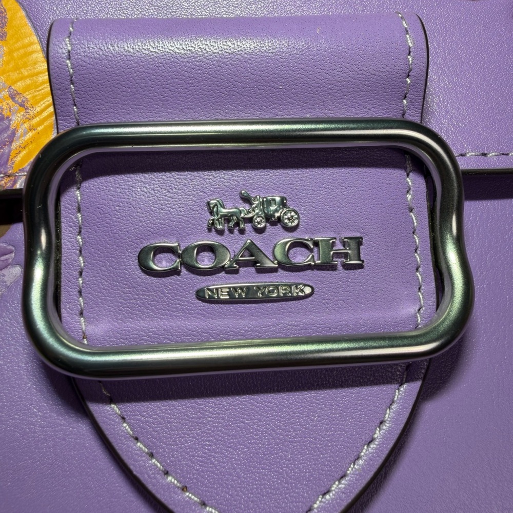 Coach Sholderbag Lavender Floral Crossbody Bag Never worn!!! - Picture 8 of 16